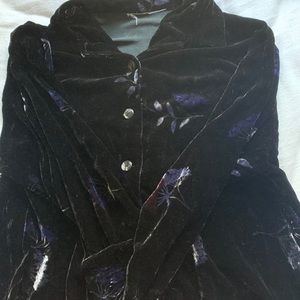 Cute velvet floral jacket